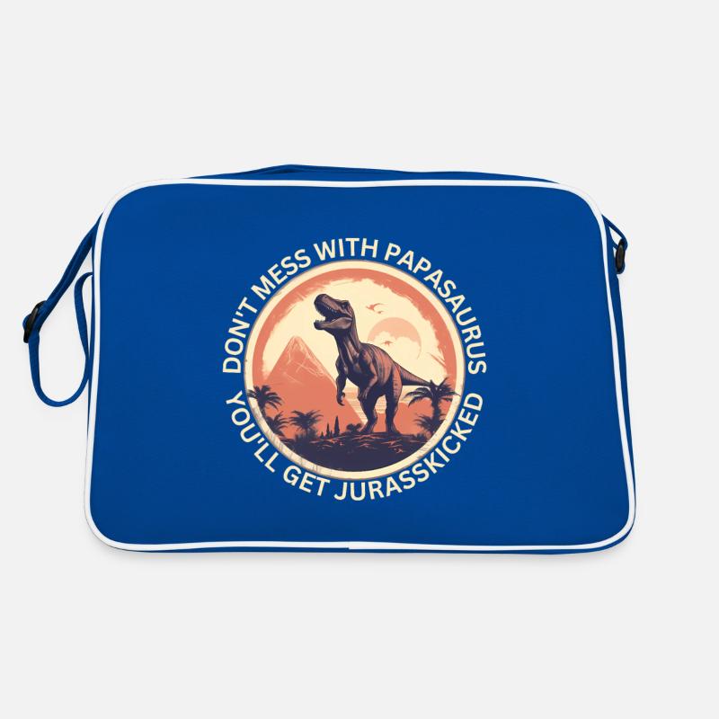 Witziges Papa Papasaurus Dino Dinosaurier Geschenk Retro Tasche