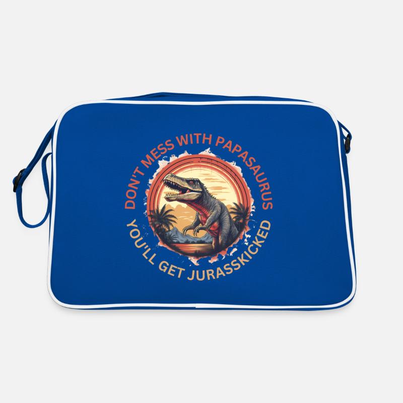 Witziges Papa Papasaurus Dino Dinosaurier Geschenk Retro Tasche