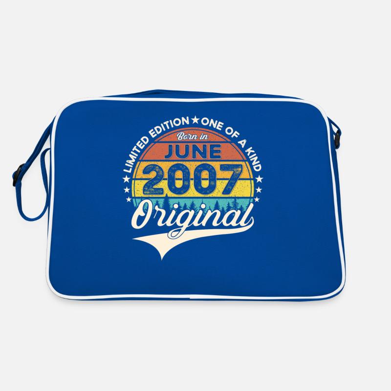 16. Geburtstag Mann Jahrgang 2007 Original Juni Retro Tasche