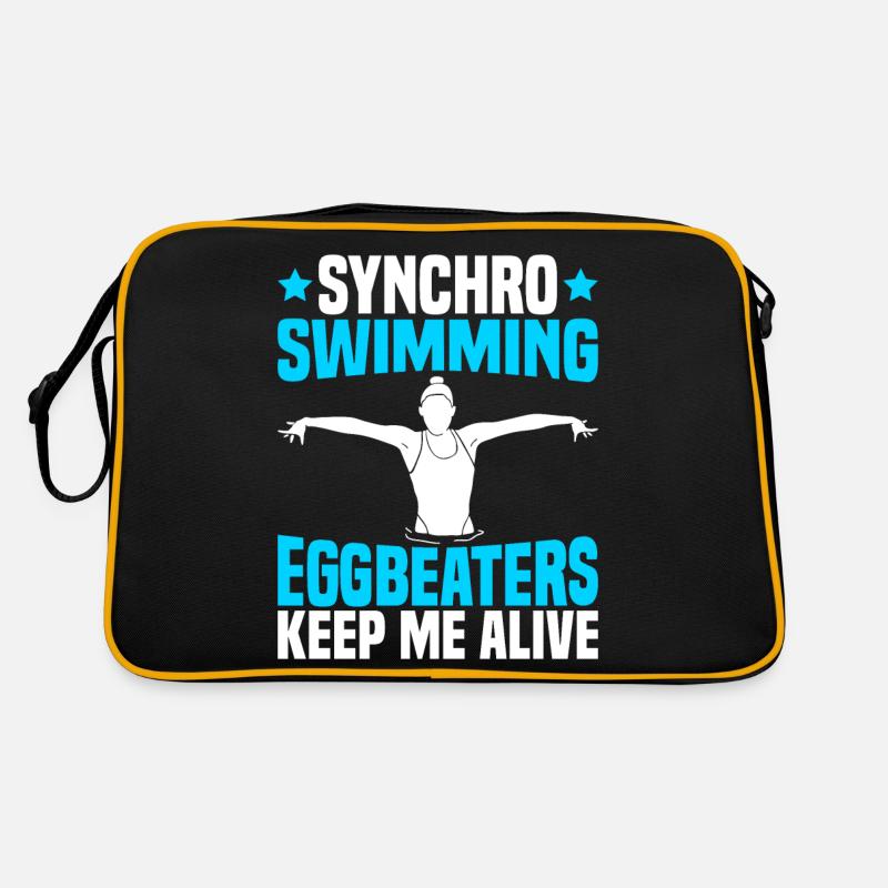 Synchronschwimmen - Retro Tasche - Schwarz/Gold