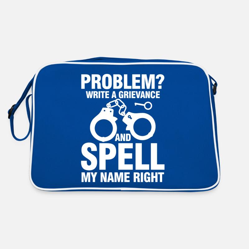 Funny Correction Officer Spell My Name Right Retro Tasche