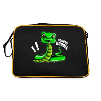 Snake is a Noodle Snake Saying - Retro Bag - black/gold - Back