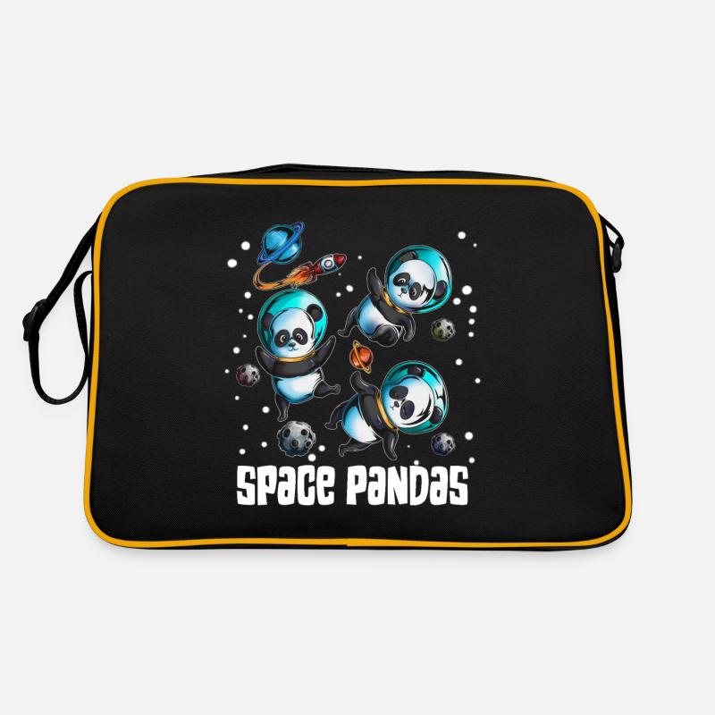 Space Pandas, Spaceship, Planets, Asteroids, Medeor Retro Bag