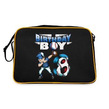 Birthday Girl Baseball Player Birthday Boy 8 - Retro Bag - black/gold - Back
