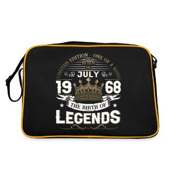 55ème Anniversaire Homme Juillet Millésime 1968 Légendaire - Sac Retro - noir/or - Dos