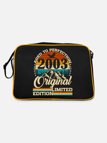 Original 2003 Vintage Vintage Birthday Retro - Sac Retro - noir/or