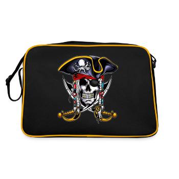 Pirate Skeleton Treasure Hunt Pirate Ship Costume - Sac Retro - noir/or - Dos
