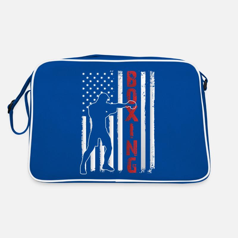 Boxer Boxring Amerikaflagge Box Boxkampf Boxsack Retro Tasche