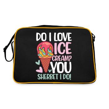 Do I Love Ice Cream? You Sherbet I Do - Retro Tasche - Schwarz/Gold - Hinten