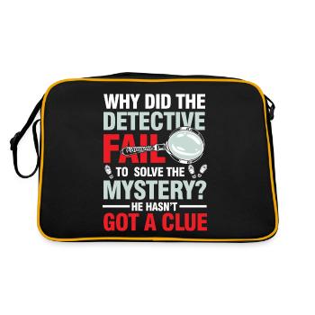 Detective Fail To Solve The Mystery - Retro Tasche - Schwarz/Gold - Hinten