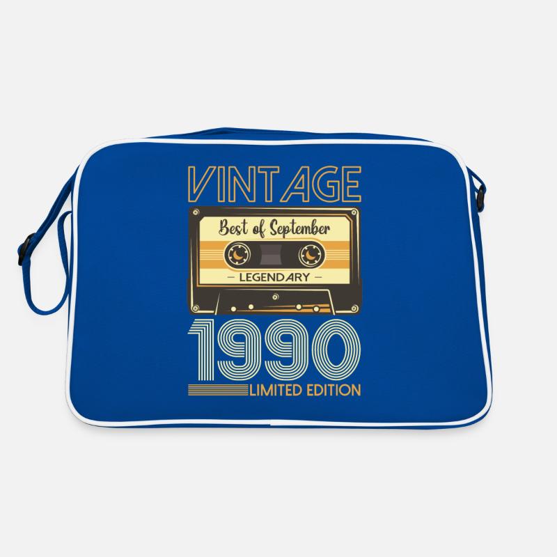 33e anniversaire septembre millésime 1990 cassette Sac Retro