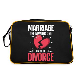 Marriage The Number One Cause Of Divorce - Retro Tasche - Schwarz/Gold - Hinten