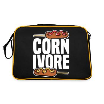 Corn Dog Cornivore Corndog Corn Dogs - Retro Bag - black/gold - Back
