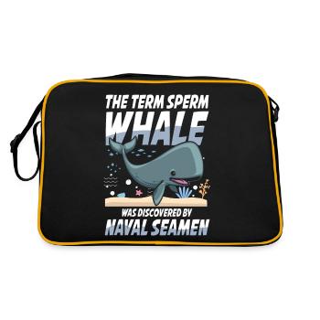 Term Sperm Whale Was Discovered By Naval Seamen - Retro Tasche - Schwarz/Gold - Hinten
