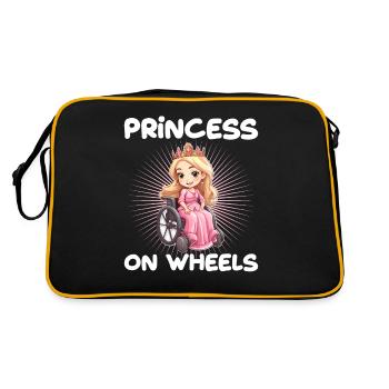 Princess on wheels - Retro Tasche - Schwarz/Gold - Hinten
