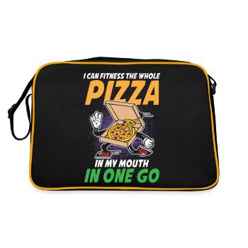 Pizza In My Mouth Calisthenics für Männer und - Retro Tasche - Schwarz/Gold - Hinten