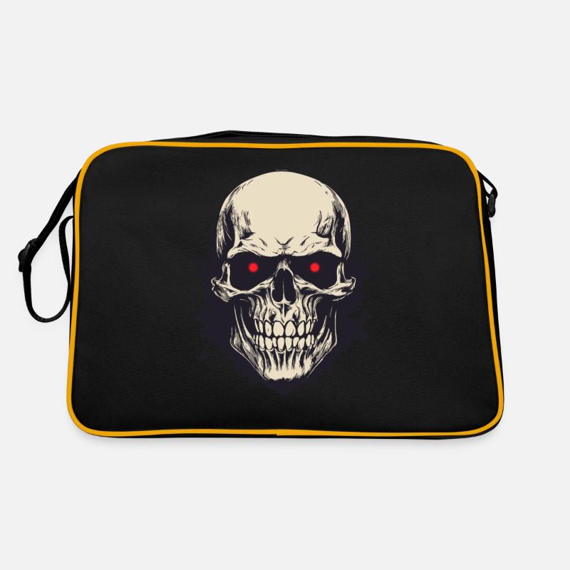 japanese damon art face skull devil oni harajuku Retro Bag