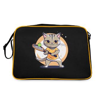 Tennis enfants chat I drôles d’animaux | Des sports | Kät - Sac Retro - noir/or - Dos