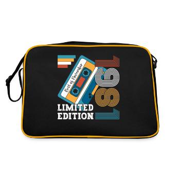 42e anniversaire novembre Vintage 1981 cassette - Sac Retro - noir/or - Dos