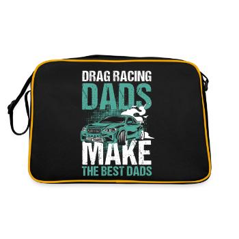 Drag Racing Dads Make The Best Dads - Retro Tasche - Schwarz/Gold - Hinten