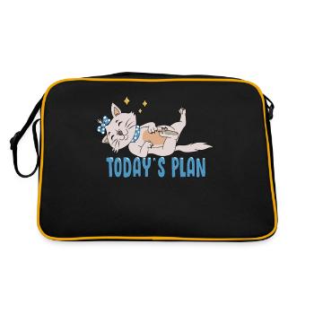 Sleeping Cat Wants To Sleep Today Pajamas - Retro Bag - black/gold - Back