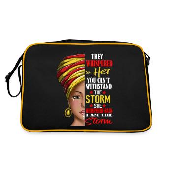 Être La Tempête Femme Forte Fille Girl Power - Sac Retro - noir/or - Dos
