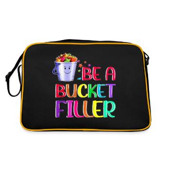 Teacher Growth School Class Kids Bucket Filler - Retro Bag - black/gold - Back