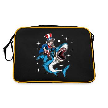 Independence Day USA American Rides Shark - Retro Bag - black/gold - Back
