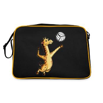 Kids Giraffes Fan Volleyball Game Volleyball Net - Retro Bag - black/gold - Back