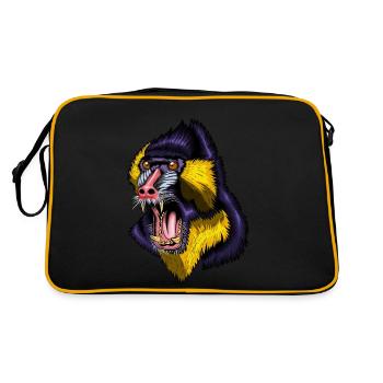 Monkey Enclosure Mandrill Mandrills Monkey Group - Retro Bag - black/gold - Back