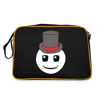 Friendly Cute Emotions Feelings Face Hat - Retro Bag - black/gold - Back