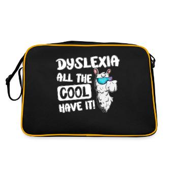 Apprendre à écrire Dyslexie Lama Alpaga - Sac Retro - noir/or - Dos
