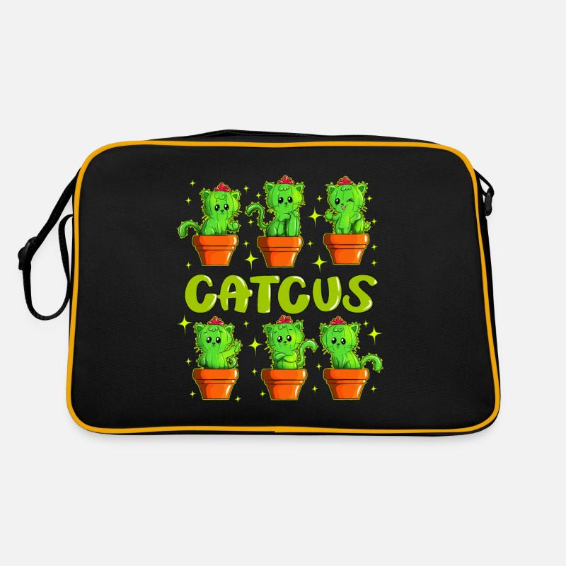 Cactus Plants Cat Owner Pun Catcus Retro Bag