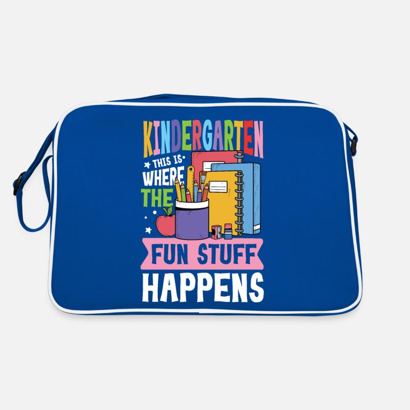 Kindergarten This Is Where The Fun Stuff Happens Retro Tasche