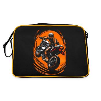 Biker Motorcyclists - Retro Bag - black/gold - Back