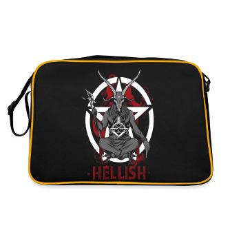 Hellish Satan Baphomet - Retro Bag - black/gold - Back