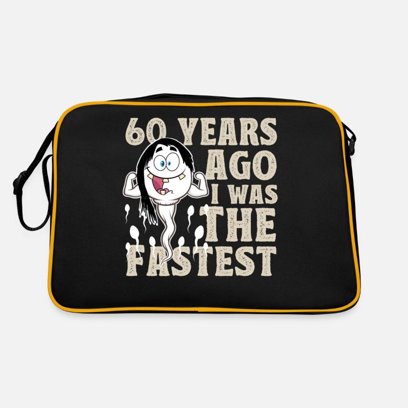 60th Birthday Funny Gift Idea - Retro Bag - black/gold