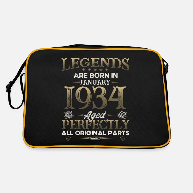 Légende du 90e anniversaire janvier né en 1934 Sac Retro
