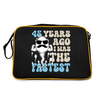 45e anniversaire drôle cadeau - Sac Retro - noir/or - Dos