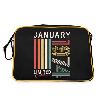 50e anniversaire Original Janvier Né 1974 - Sac Retro - noir/or - Dos