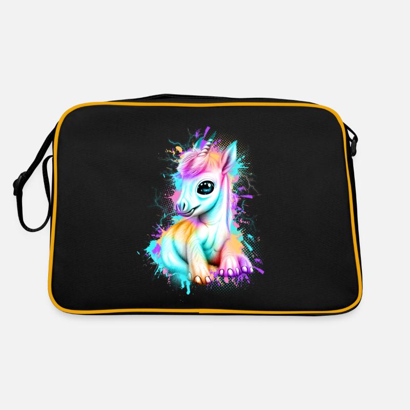 Einhorn Graffiti Bunt Retro Tasche
