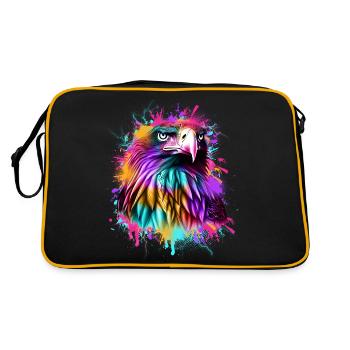 Eagle Graffiti Coloré - Sac Retro - noir/or - Dos