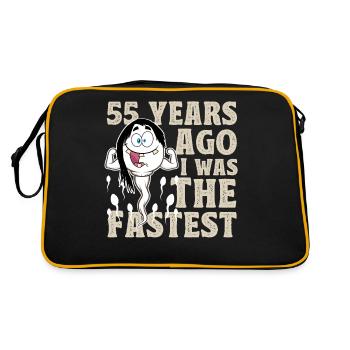 55e anniversaire dictons drôles - Sac Retro - noir/or - Dos