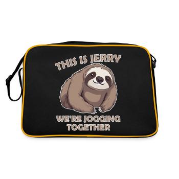 Jerry, the Sloth - Jogging with Humor - Retro Bag - black/gold - Back