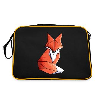 Géométrique Fox Lover Math Géométrie - Sac Retro - noir/or - Dos