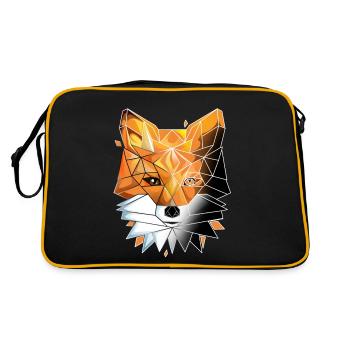 Géométrique Fox Lover Math Géométrie - Sac Retro - noir/or - Dos