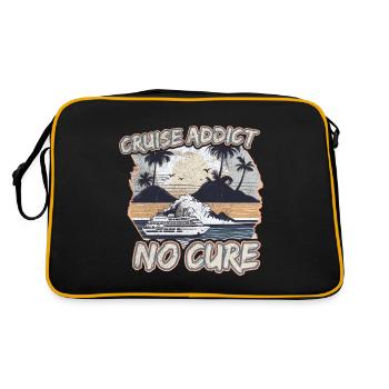 Cruise Addict, No Cure - Pour les amateurs de croisières - Sac Retro - noir/or - Dos