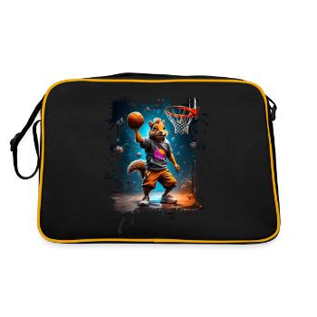 Joueur de basket-ball Squirrel Basketball - Sac Retro - noir/or - Dos