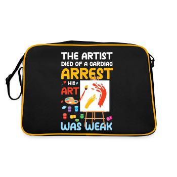 The Artist His Art Was Weak - Retro Tasche - Schwarz/Gold - Hinten