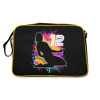 Soccer Woman Soccer 12th Birthday - Retro Bag - black/gold - Back